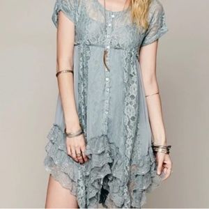 Free People Prairie Ruffle Dress Size XS